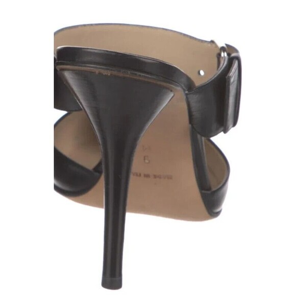 DESIGNER MICHAEL KORS COLLECTION BLACK LEATHER POINTED TOE HIGH HEEL 8.5 M - Picture 11 of 13